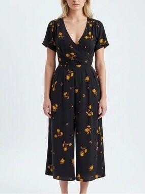 MinkPink Black Floral Jumpsuit